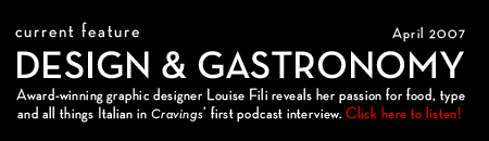 Design and Gastronomy: Louise Fili reveals her passion for food, type and all things Italian in Cravings' first podcast interview.