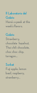 Il Laboratorio del Gelato menu