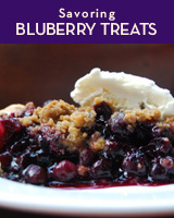 Blueberry crumble pie at Pearl Oyster Bar