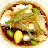 steamed white snapper