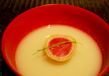 Celery Root Soup at Kajitsu