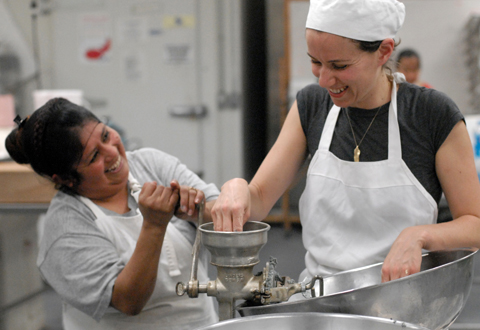 Hot Bread Kitchen's Jessamyn Waldman and baker, Elidia