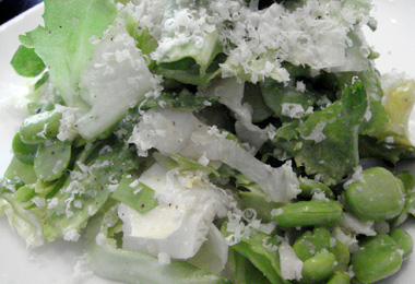 Gusto's fava bean salad