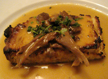 Crab and leek tart at The Redhead