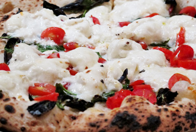 Burrata special pizza at Keste