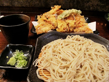 Soft shell crab tempura soba at Sobakoh