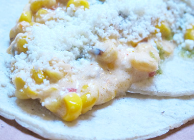 Corn and Pablano Taco at Tacombi