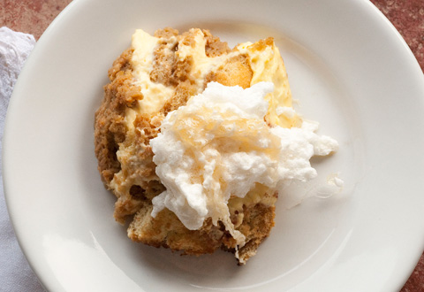 Custard with Caramel Meringue 