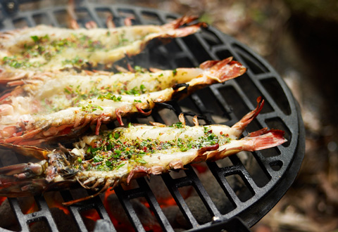 Shrimp with oregano, chili and olive oil by Pete Evans
