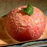 Greenhouse tomatoes in sesame dressing