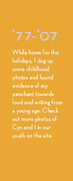 Check out more photos and Cyn and I in our youth on the site.