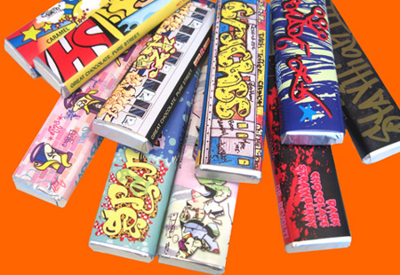 Alison Nelson's Chocolate Bar Graffiti Bars