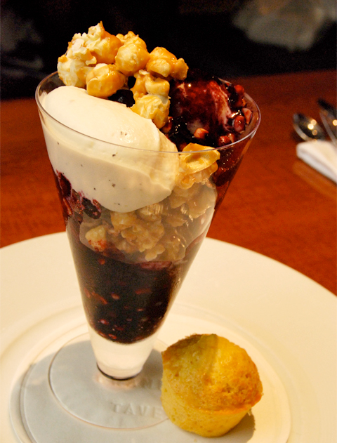 Blueberry and Corn Ice Cream Sundae (Seasonal)