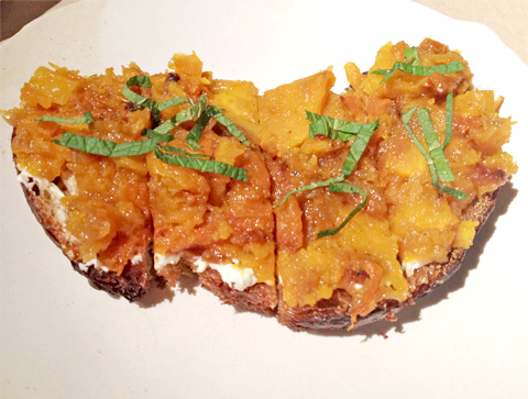Roasted Kabocha Squash Toast