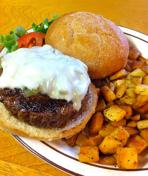 Green Chile Cheeseburger