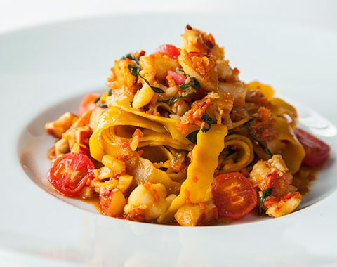 Lobster Fettuccine Sicilian Style