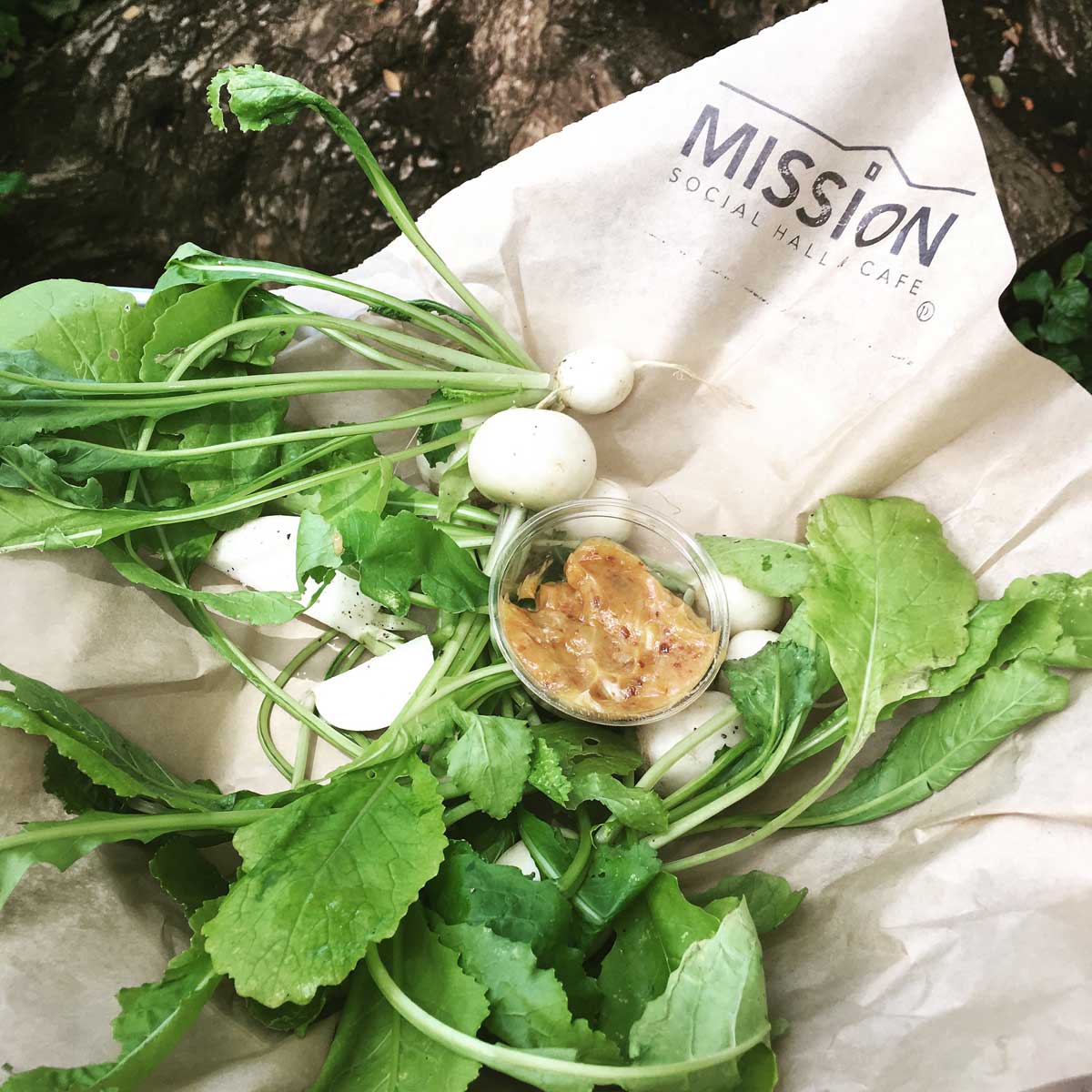 Local Hakurei Turnips at Mission Social Hall & Cafe