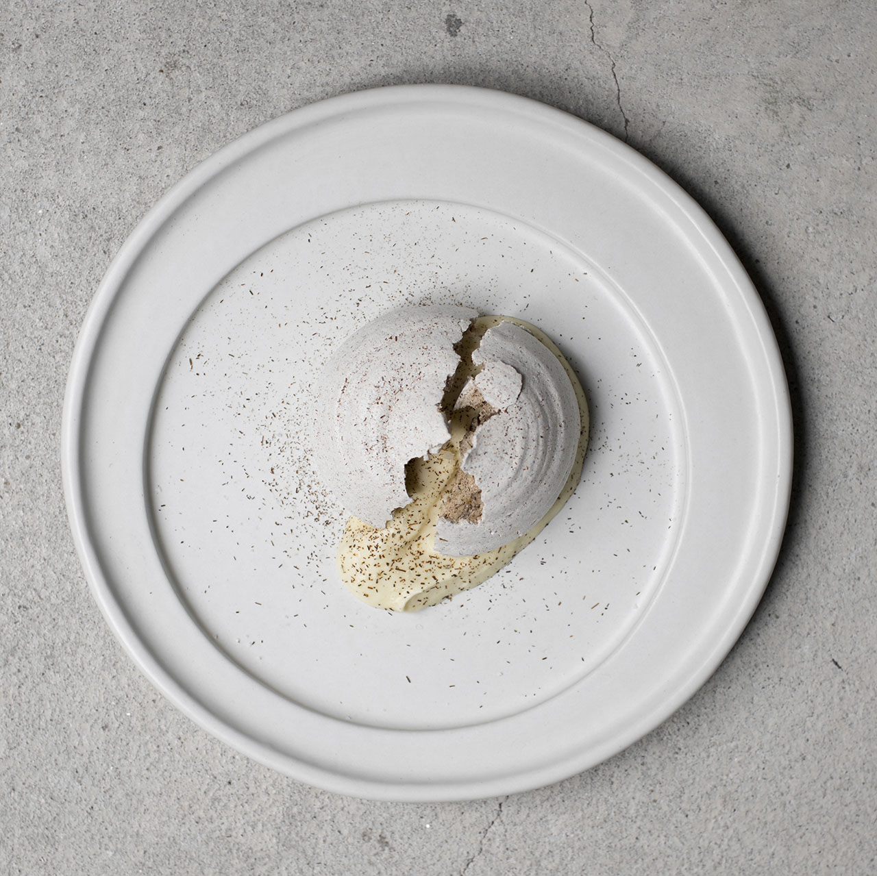 Corn Husk Meringue and Corn Mousse